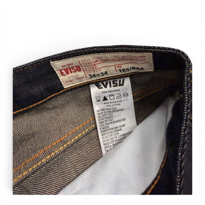 Vintage Evisu Embroidered Jeans Navy 34"