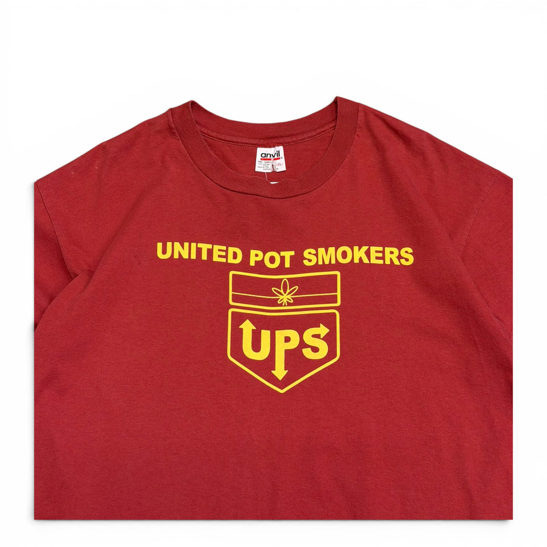 90's Vintage UPS Red Graphic T-Shirt (XL)