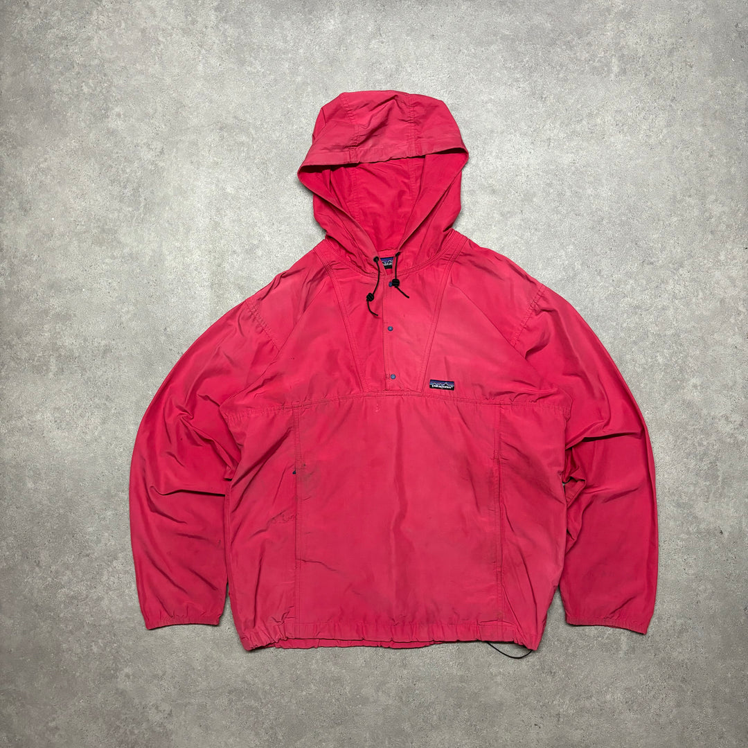 1980's Vintage Patagonia Made In USA Red Pullover Windbreaker (L)