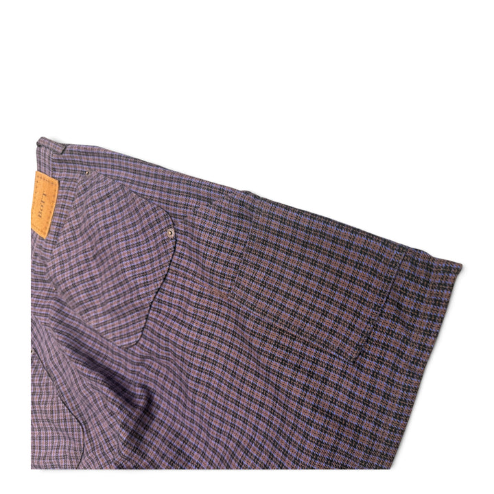Bott Plaid Double Knee Shorts Purple (M)