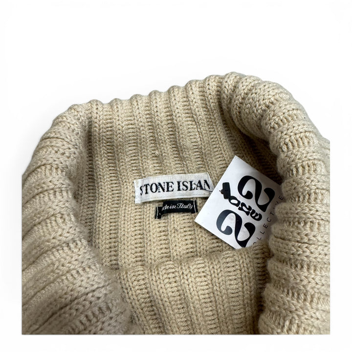 Vintage Stone Island Turtle Neck Jumper Beige (L)