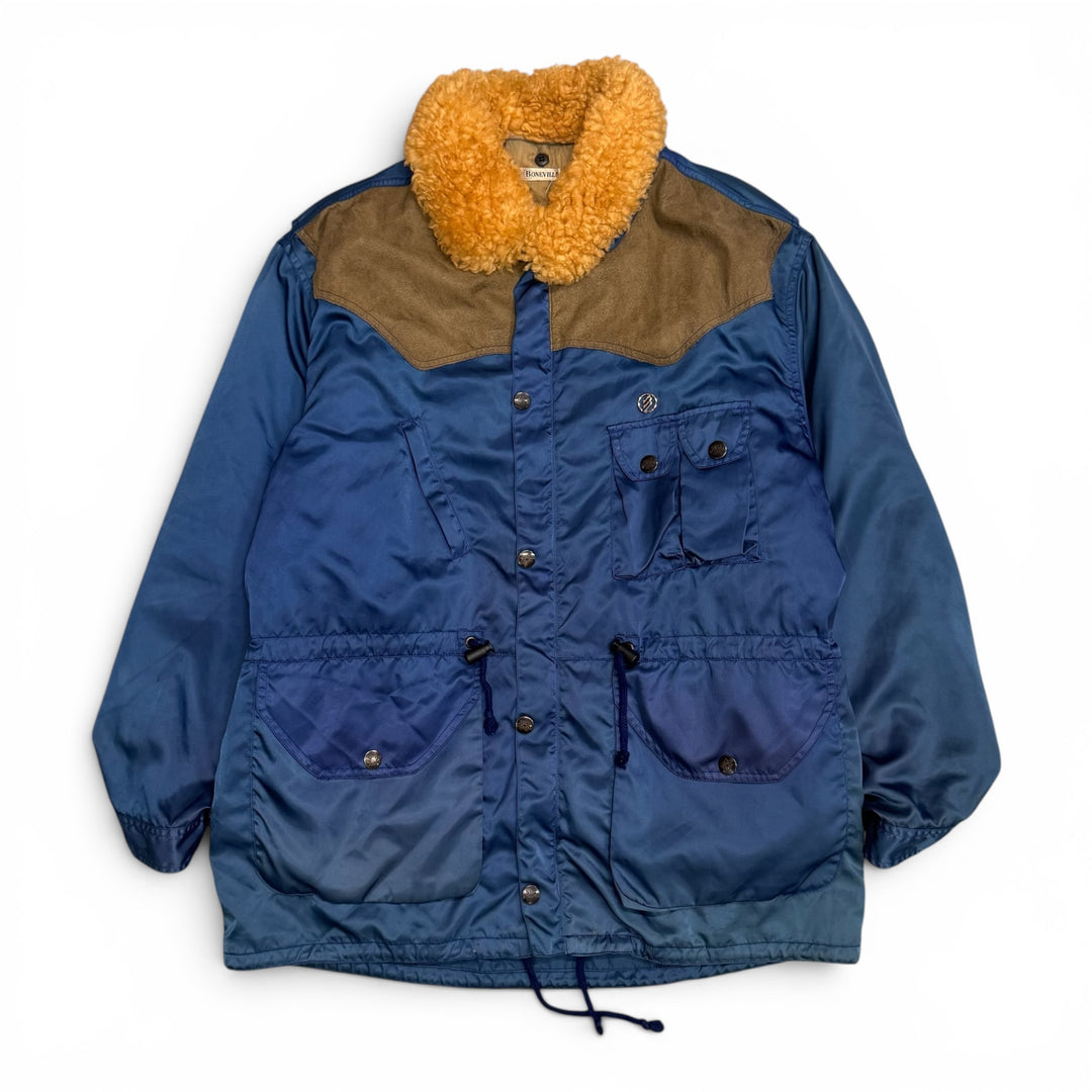 Rare Vintage Boneville 1987 Puffer Jacket Blue (L)