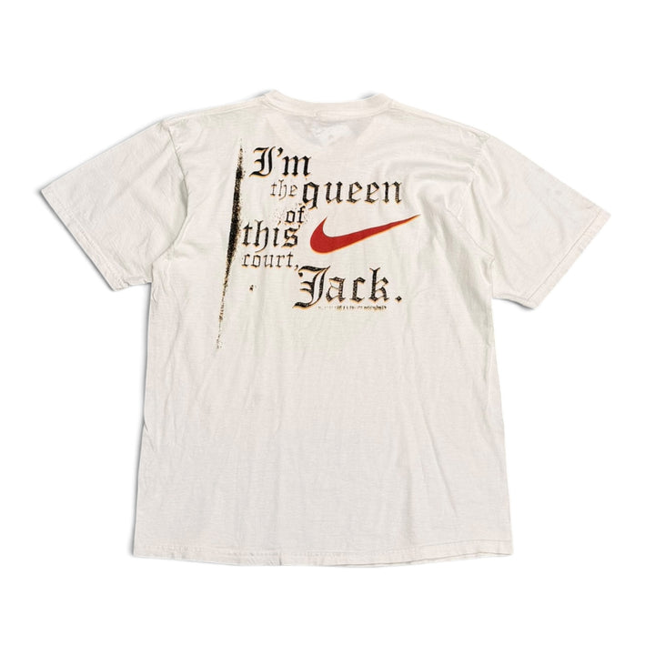Vintage Nike I am Queen Of This Court T shirt White (M)