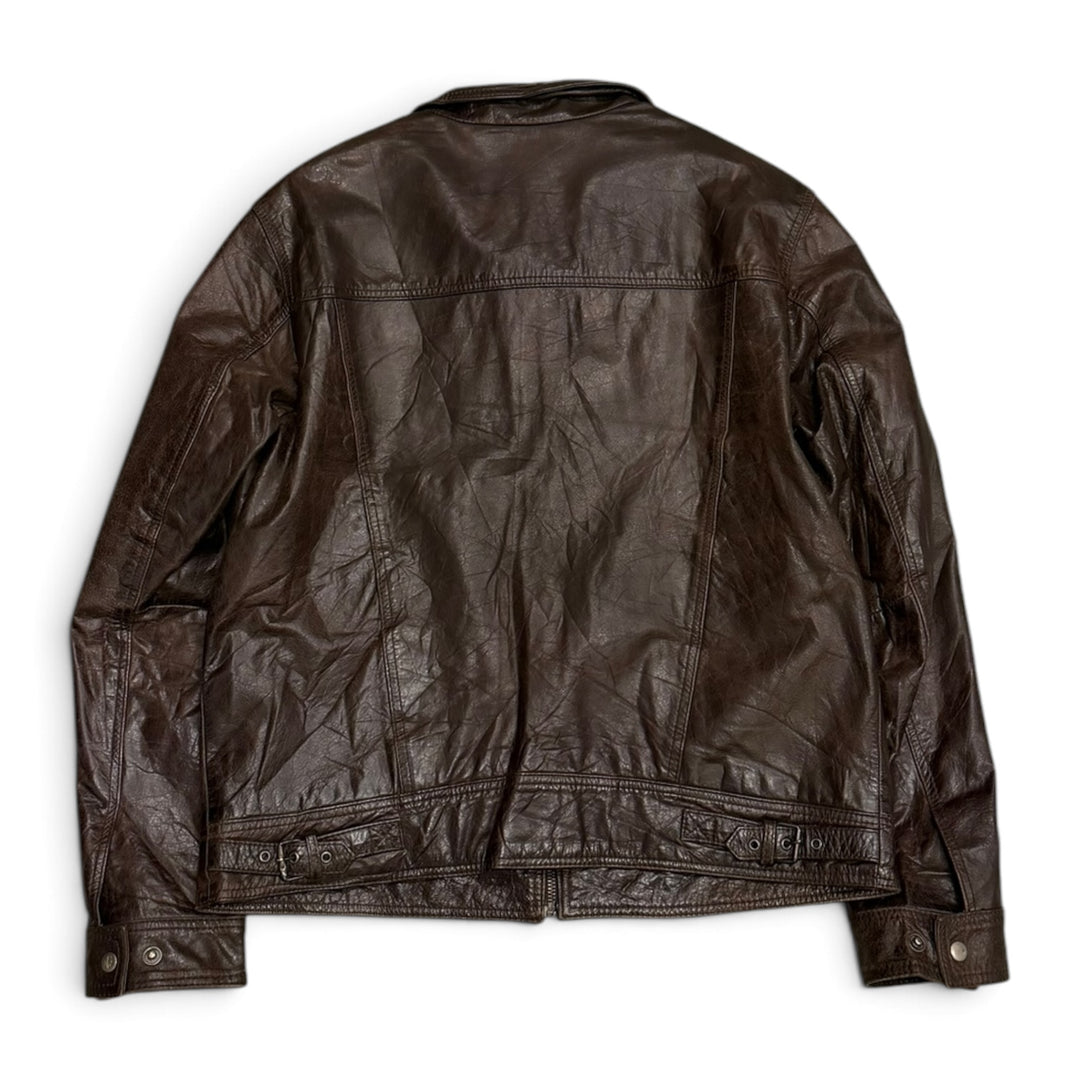 Vintage Leather Jacket Brown (M)