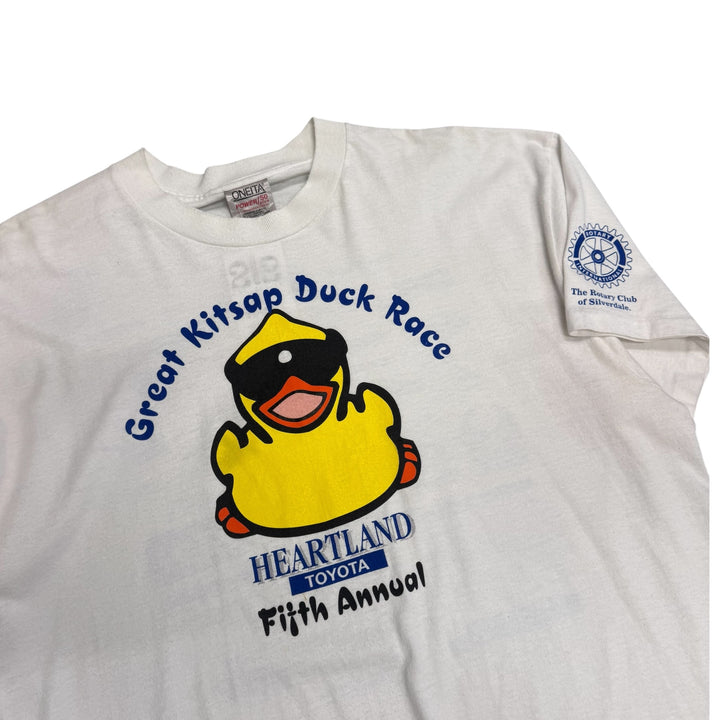 Vintage Great Kitsap Duck Race Graphic T shirt White (XL)