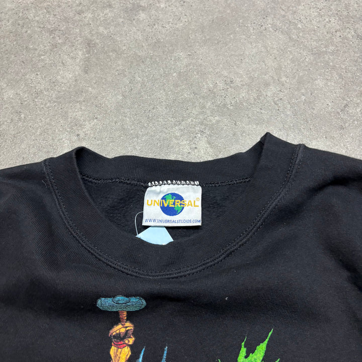 90's Vintage Universal Studios Black Graphic Sweatshirt (XL)