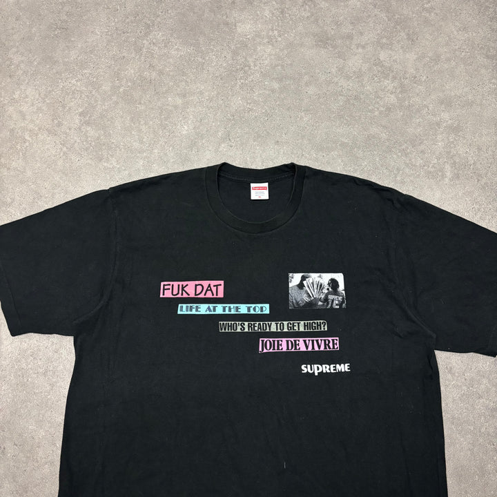 Supreme Jole De Vivre Black Graphic T-shirt (XL)