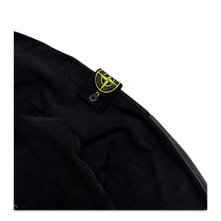 Vintage Stone Island Full Zip Up Hoodie Black (XXL)
