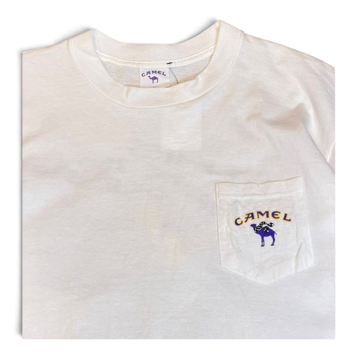 Vintage Camel Racing White Graphic T-Shirt (XL)