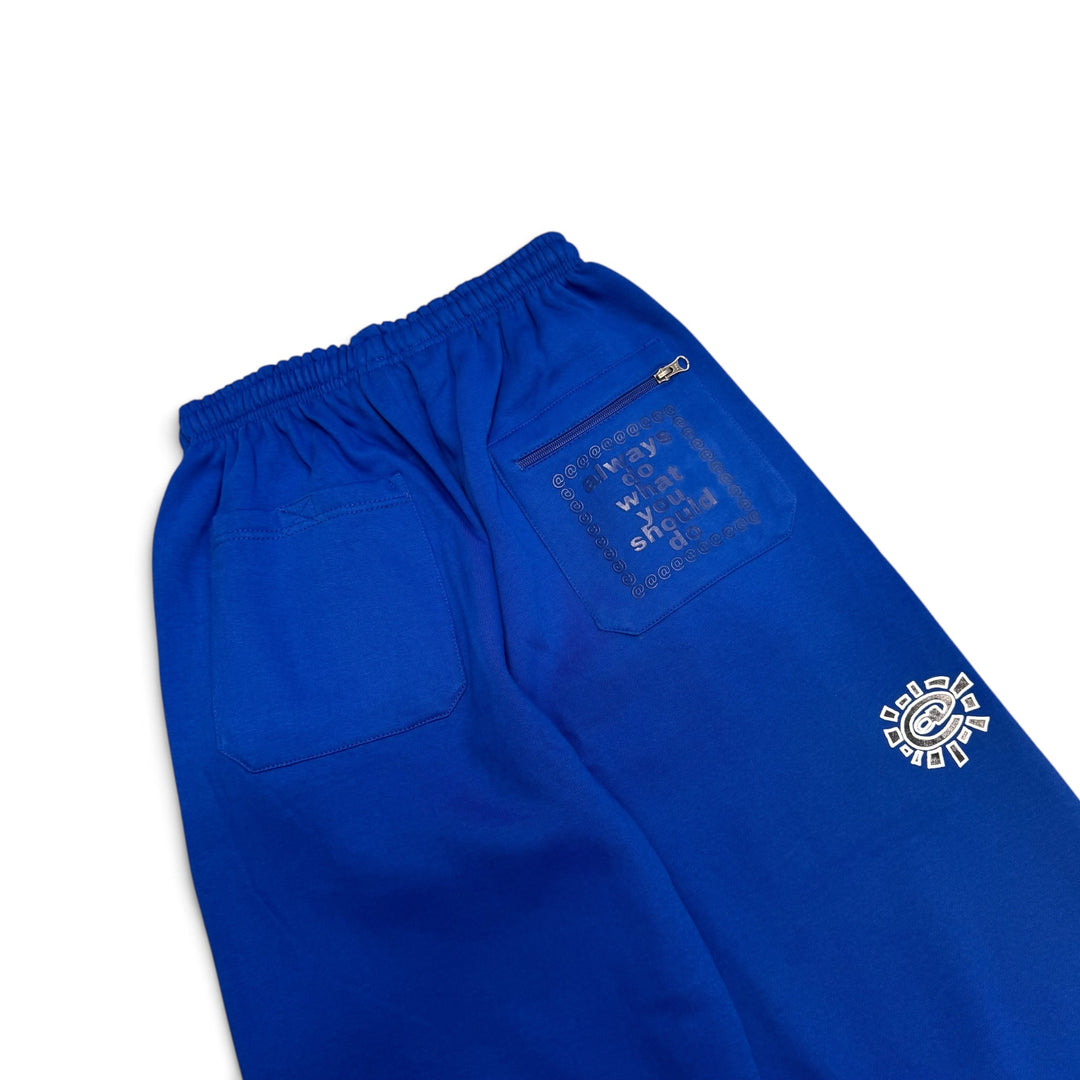 Always Do What You Should Do Blue Tracksuit Bottoms (L)