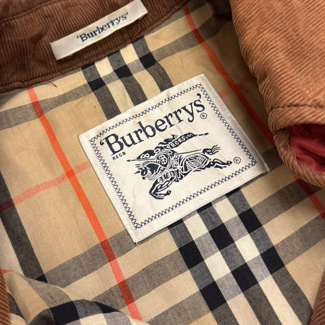 Vintage Burberys Quilted Jacket Faded Orange (L)