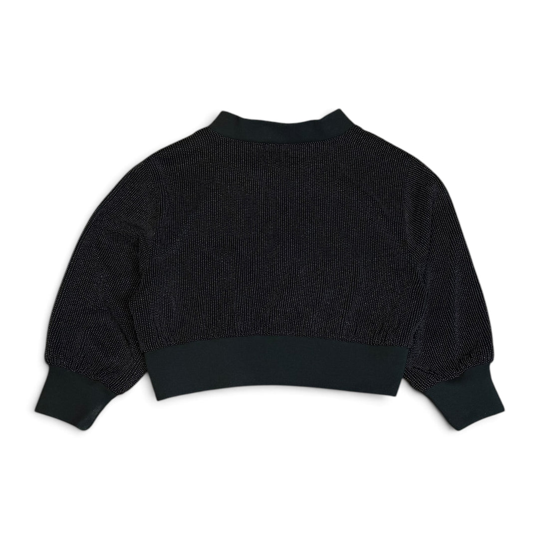 B.A.S.E.C. Heavy Beaded Black Cropped Jacket (M)