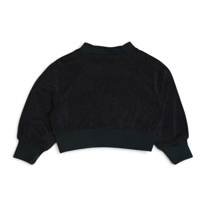 B.A.S.E.C. Heavy Beaded Black Cropped Jacket (M)