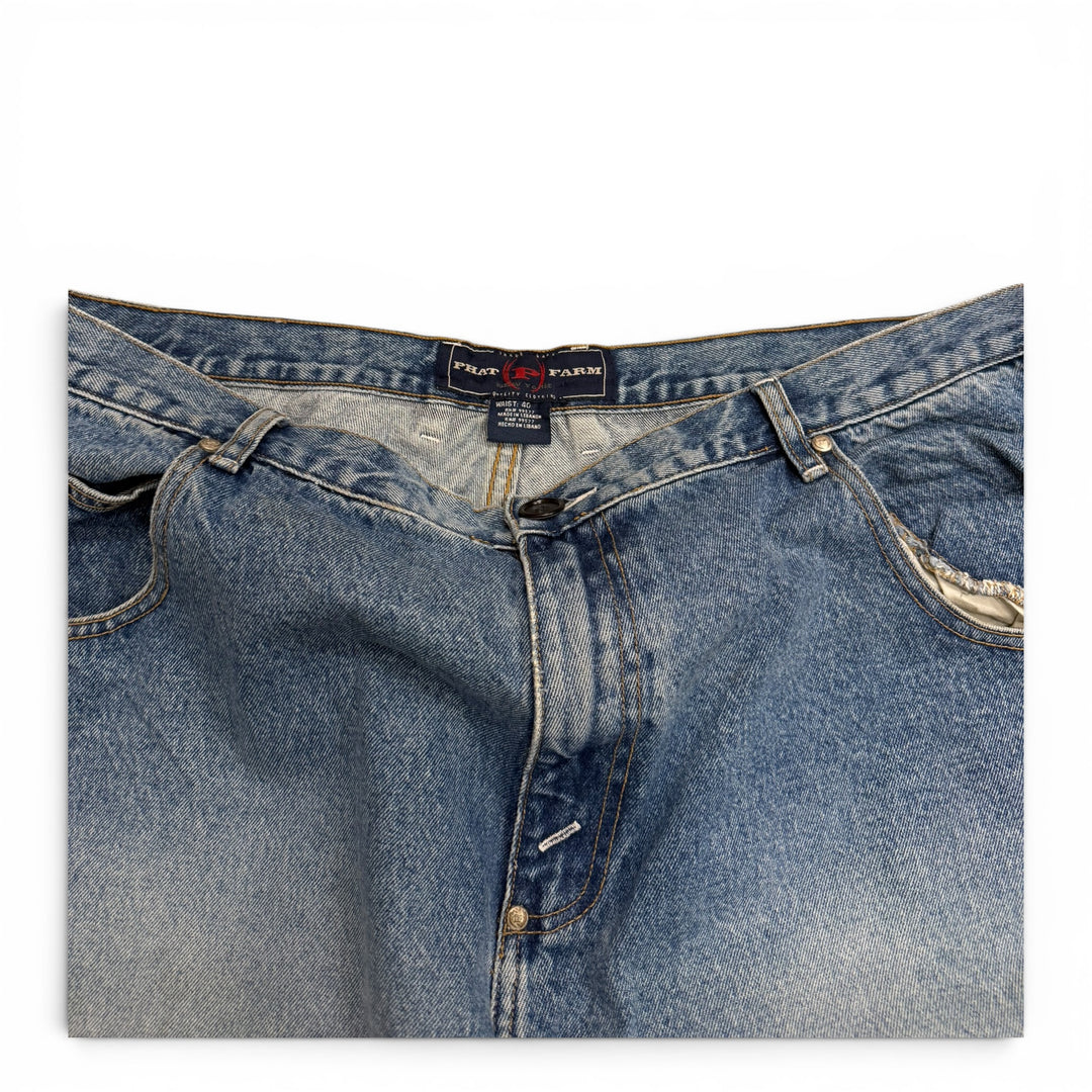 Vintage Phat Farm Baggy Denim Shorts Blue (40")