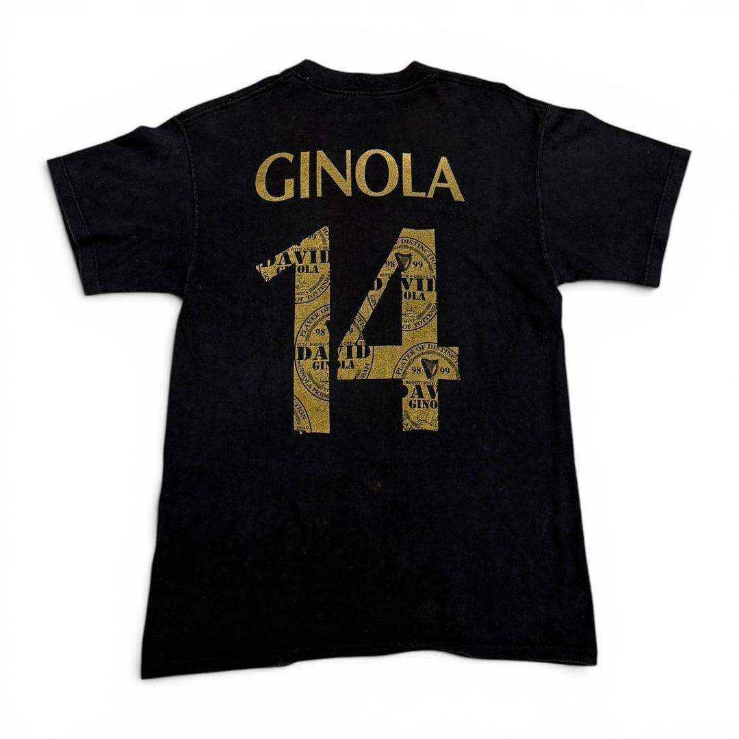 Vintage Guinness David Ginola Black Graphic T-Shirt (M)