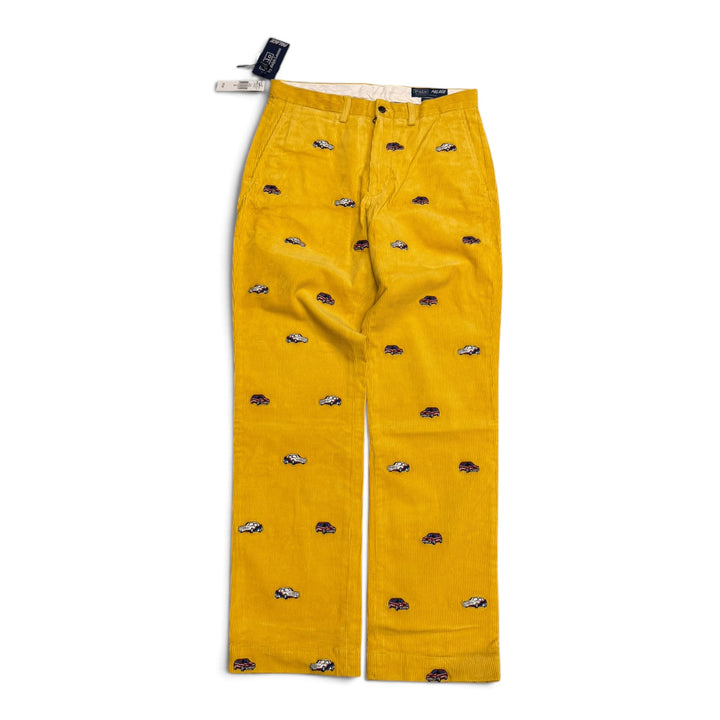 Palace X Polo Ralph Lauren Embroidered  Corduroy Trousers Yellow (30)