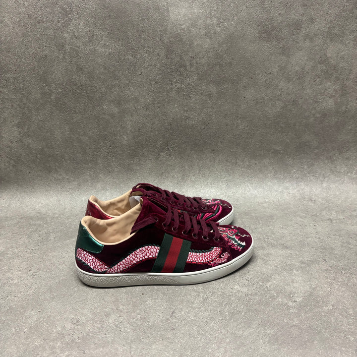 Gucci Ace Velvet Trainers (UK4)