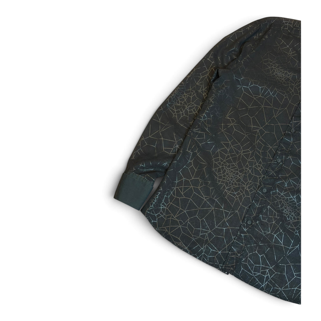 Vintage Versace Jeans Couture Black Transparent Long Sleeve Shirt (L)