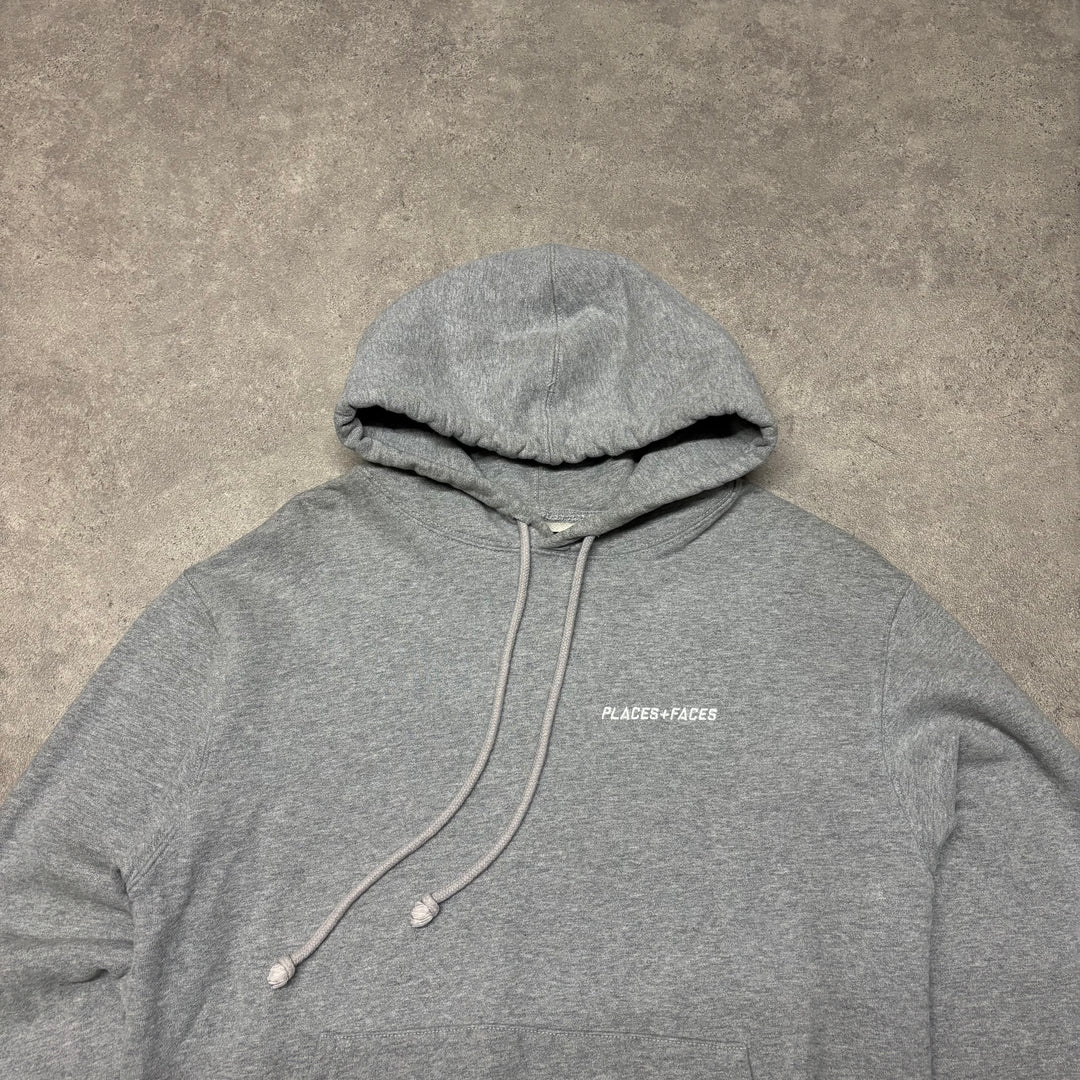 Places + Faces Grey Pullover Hoodie (S)