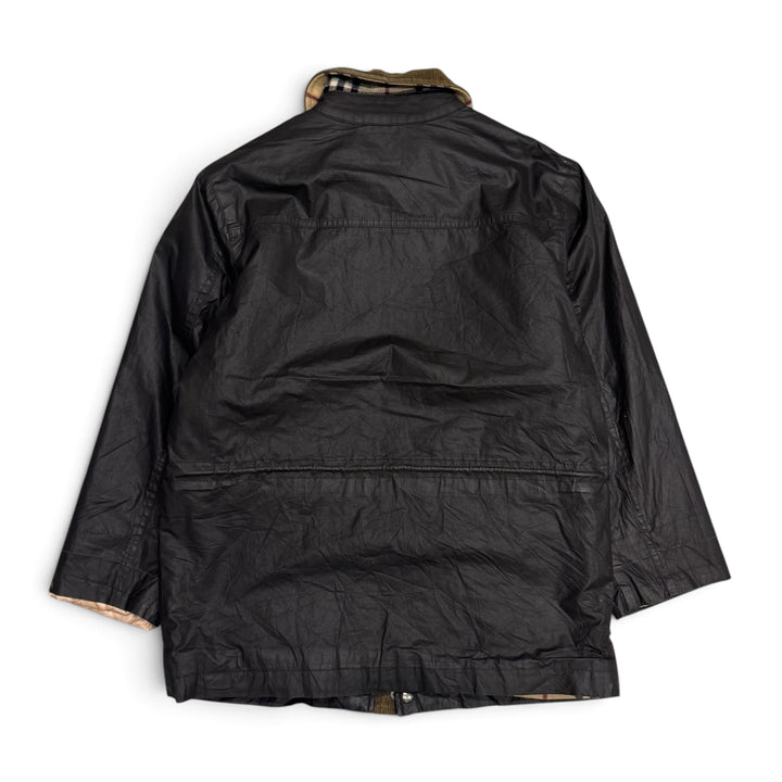 Vintage Burberrys Waxed Jacket Dark Brown (XXS)