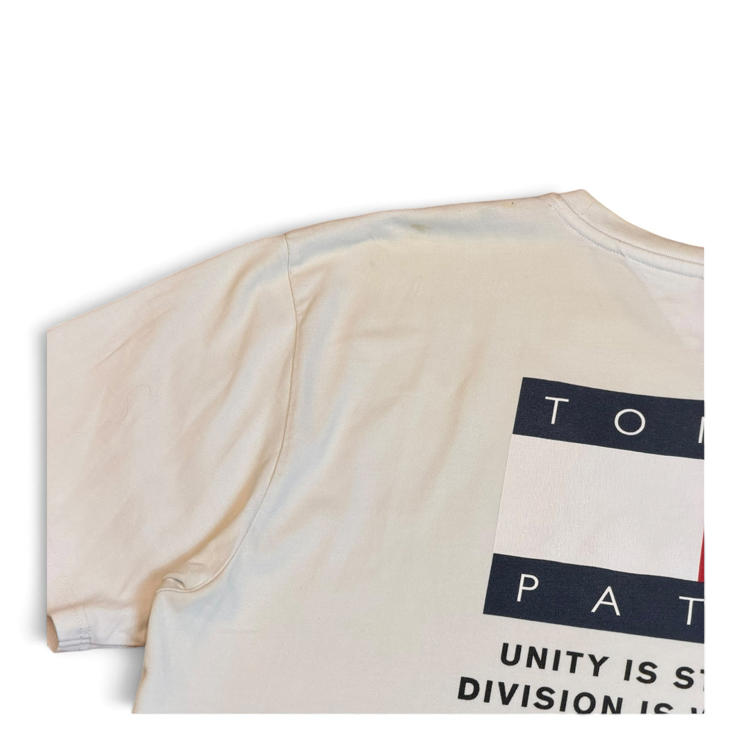 Tommy Patta White Graphic T-Shirt (XXL)
