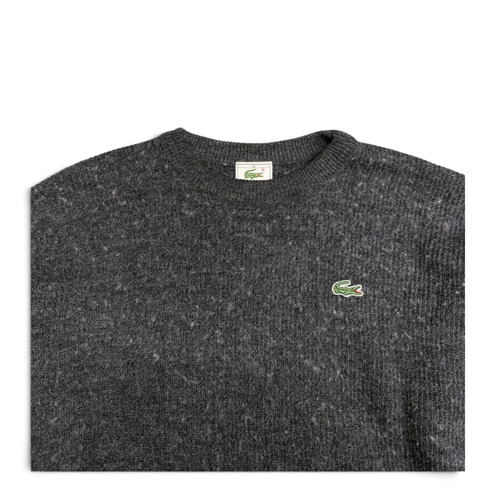 Vintage Lacoste Crew Neck Knit Jumper Grey (L)