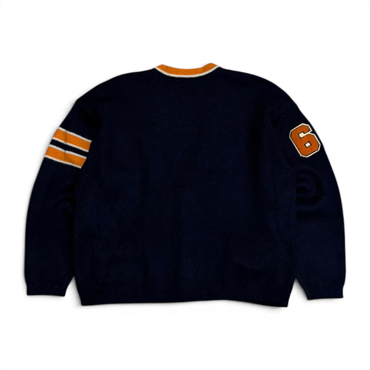 Vintage Avirex Navy Heavy Knitted Cardigan (L)