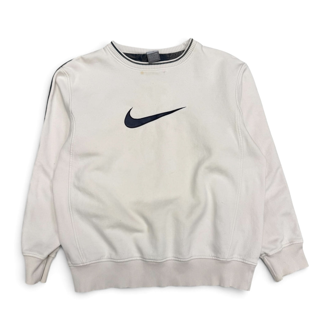 00's Vintage Nike White Central Swoosh Sweatshirt (L)