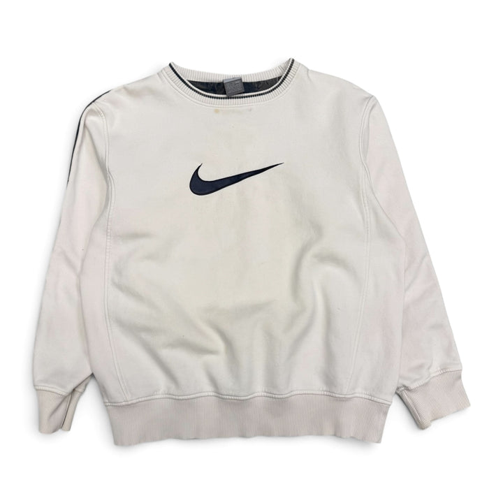 00's Vintage Nike White Central Swoosh Sweatshirt (L)