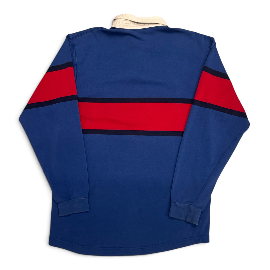 90's Vintage Nike Barcelona Blue & Red Rugby Polo Shirt (S)