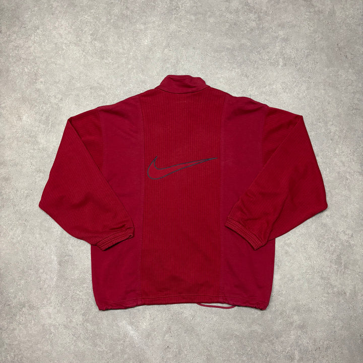 90's Vintage Nike Red Full Zip Sweatshirt (XL)