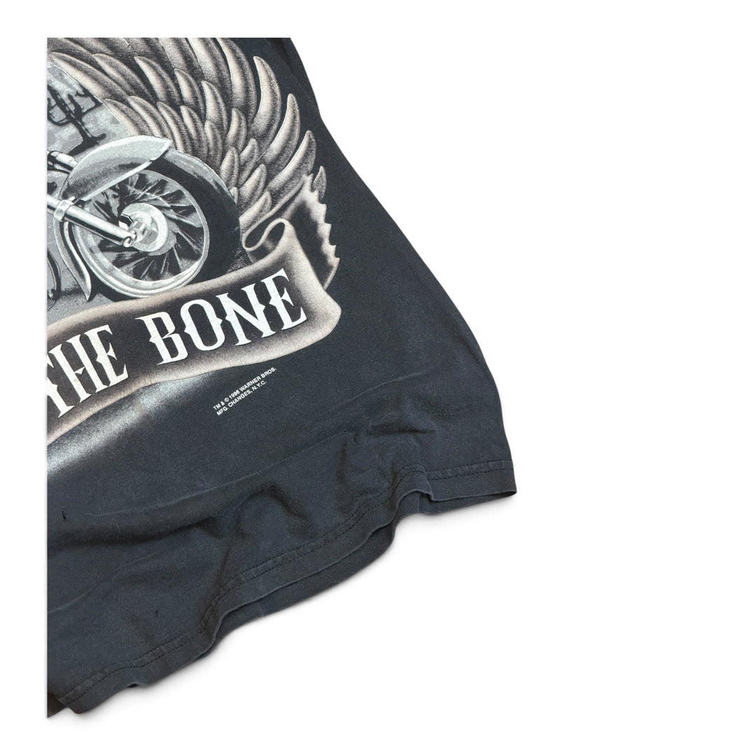 96' Vintage Warner Bros Taz Biker Black Graphic T-Shirt (L)