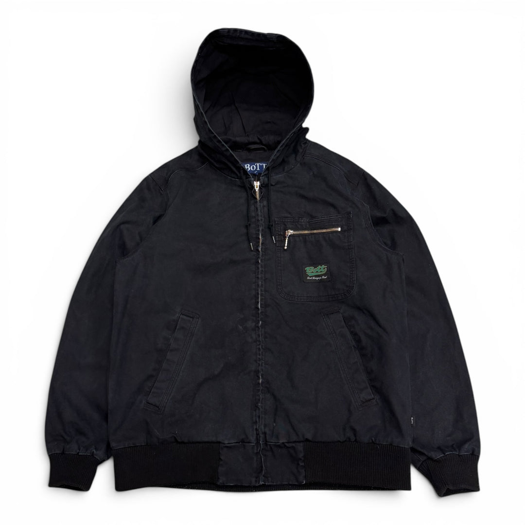 Bott Black Heavy Canvas Hooded Jacket (L)