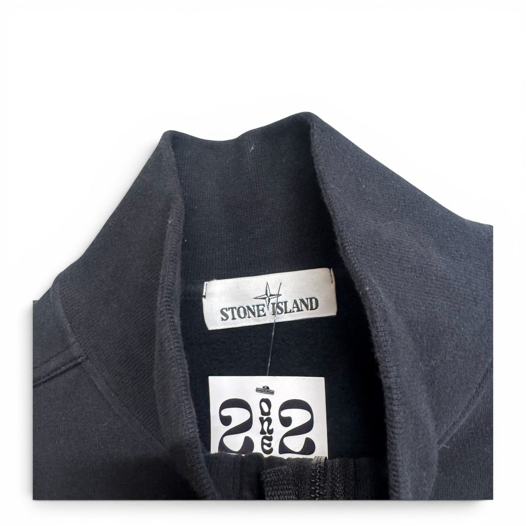 Stone Island Quarter Zip Sweatshirt Black (L)