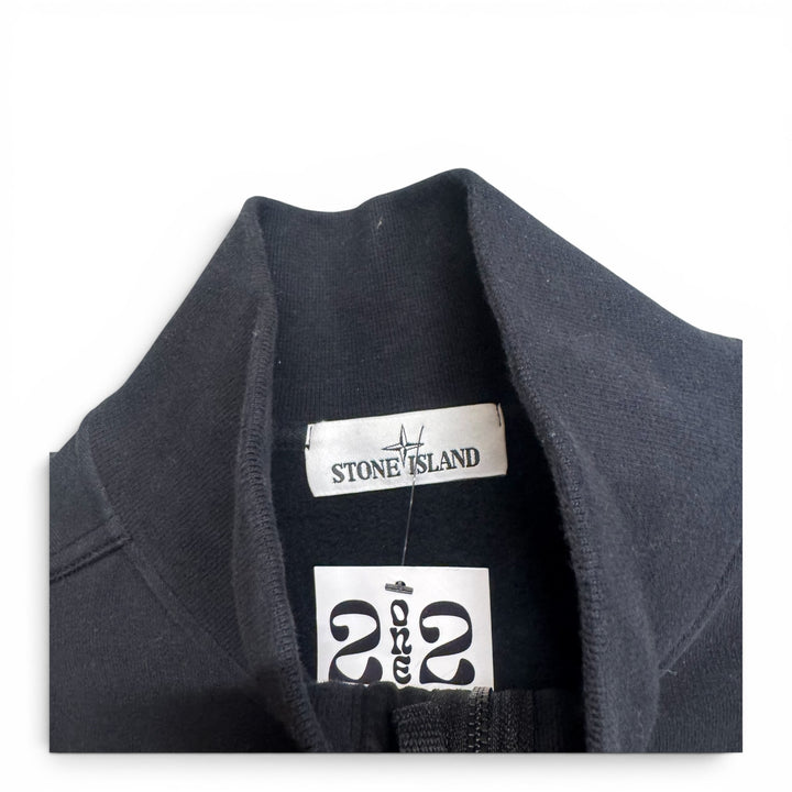 Stone Island Quarter Zip Sweatshirt Black (L)