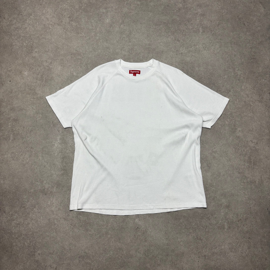 Supreme Stencil Waffle White T-Shirt (L)