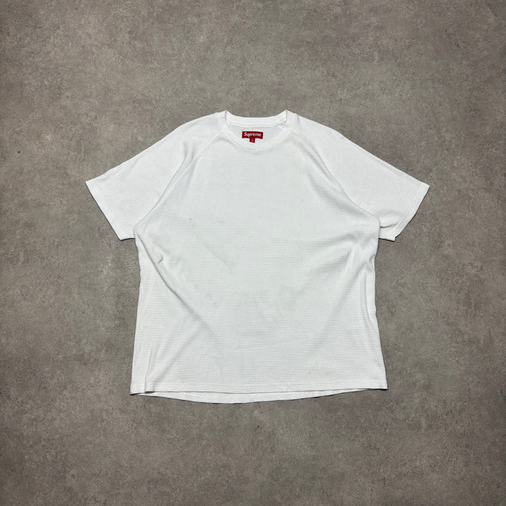 Supreme Stencil Waffle White T-Shirt (L)