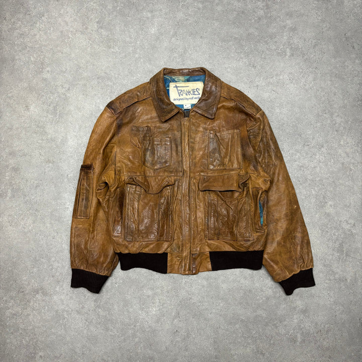 Vintage Flight Leather Brown Jacket (M)