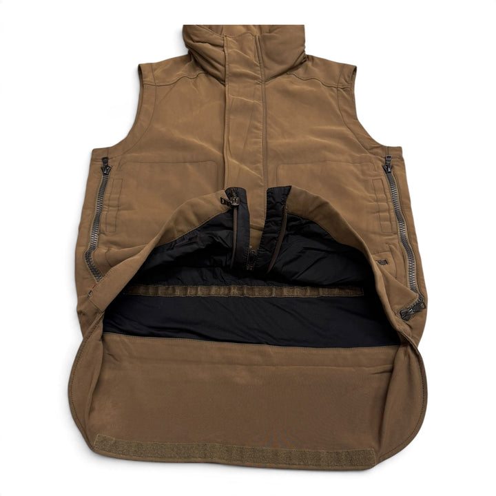 Prada Sport AW01 Modular Multi-pocket Brown Ski Vest (XL)