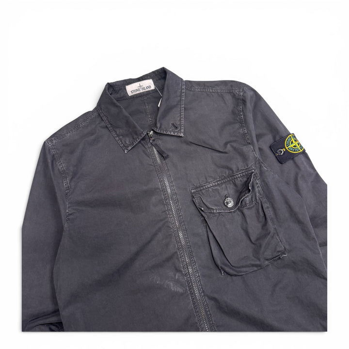 Stone Island Zip Up Shirt Jacket Navy (M)