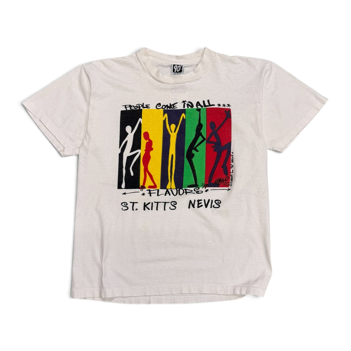 Vintage People Come In All Graphic T shirt White (L)