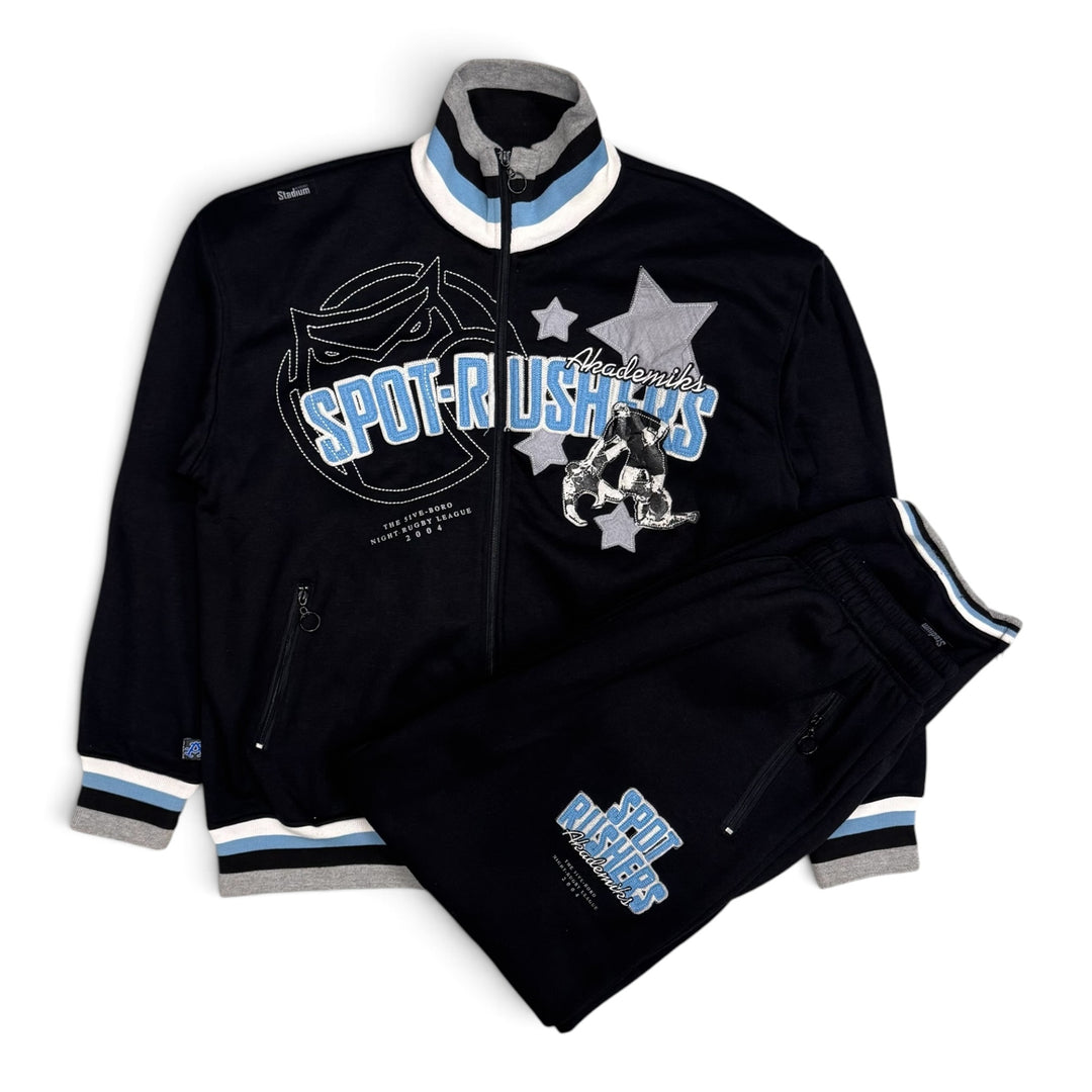 Vintage Akademiks Spot -R Ushers  Tracksuit Set Black (M)