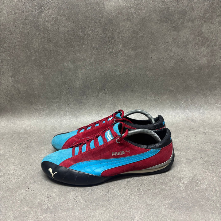 Vintage Puma Red & Blue Suede Racing Trainers (UK9.5)