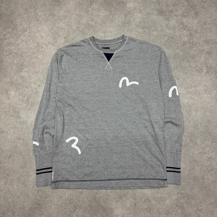 Evisu Grey Pocket Longsleeve T-Shirt (L)