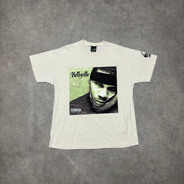 Vintage Nellyville Team Lunatics Cream Graphic T-Shirt (L)