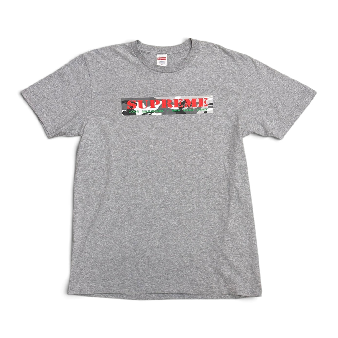 Supreme Hard Core Camo Box Logo T shirt Grey (M)