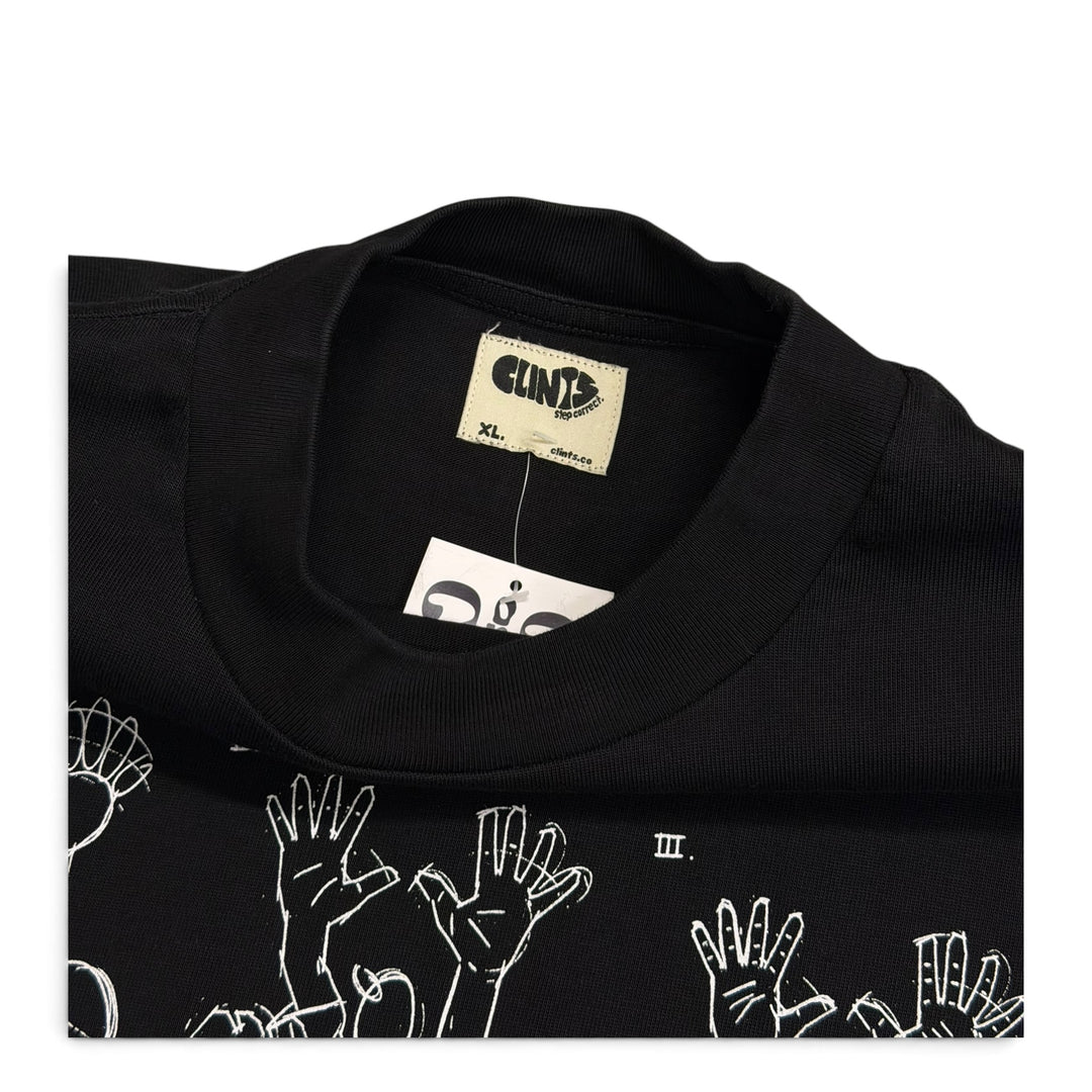 Clints Streetwear Graphic T shirt Black (XL)