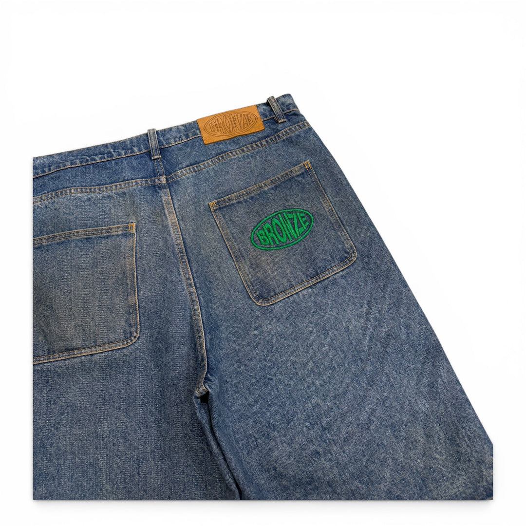 Vintage 90's Baggy Denim Shorts Blue (38")