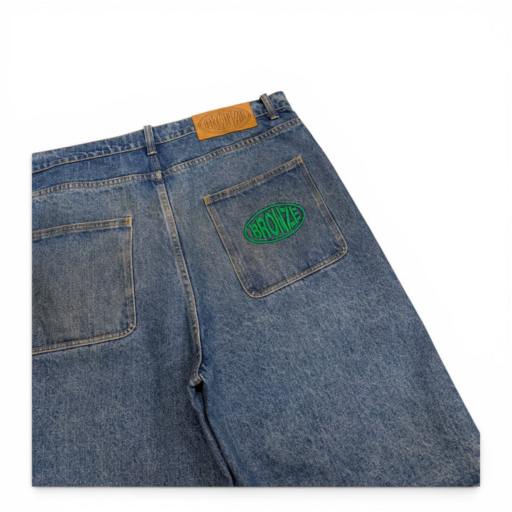 Vintage 90's Baggy Denim Shorts Blue (38")