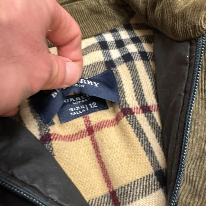 Vintage Burberrys Waxed Jacket Dark Brown (XXS)